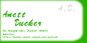 anett ducker business card